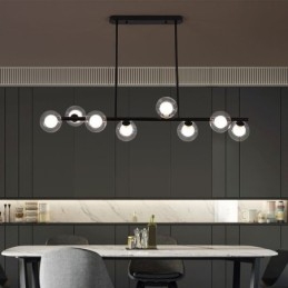 Ljuskrona Glas Globe Horisontell Typ Pendelljus