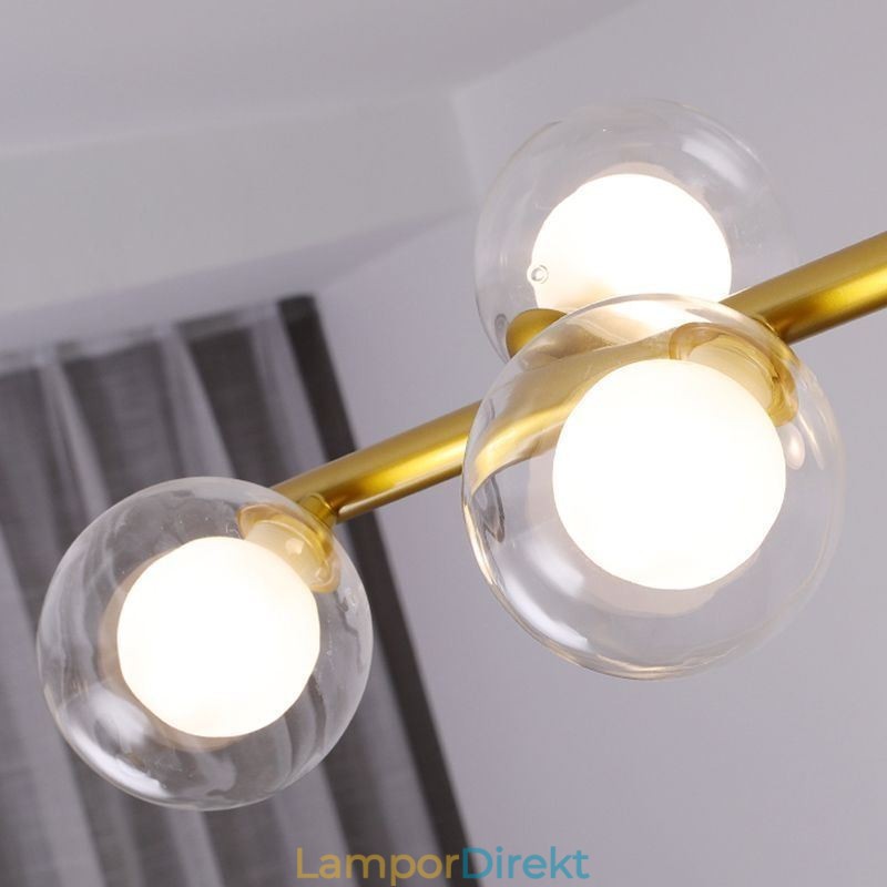 Ljuskrona Glas Globe Horisontell Typ Pendelljus
