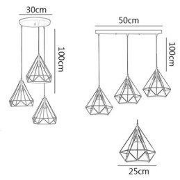 Diamantformad Taklampa Modern Minimalistisk Dekorativ Ljusarmatur