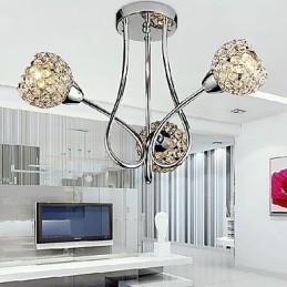 Modern Shining 3 Light Flush Mount I Kristalldesign