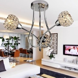 Modern Shining 3 Light Flush Mount I Kristalldesign