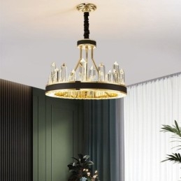 Modern Kristall Taklampa Cirkel Kristall Taklampa
