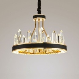 Modern Kristall Taklampa Cirkel Kristall Taklampa