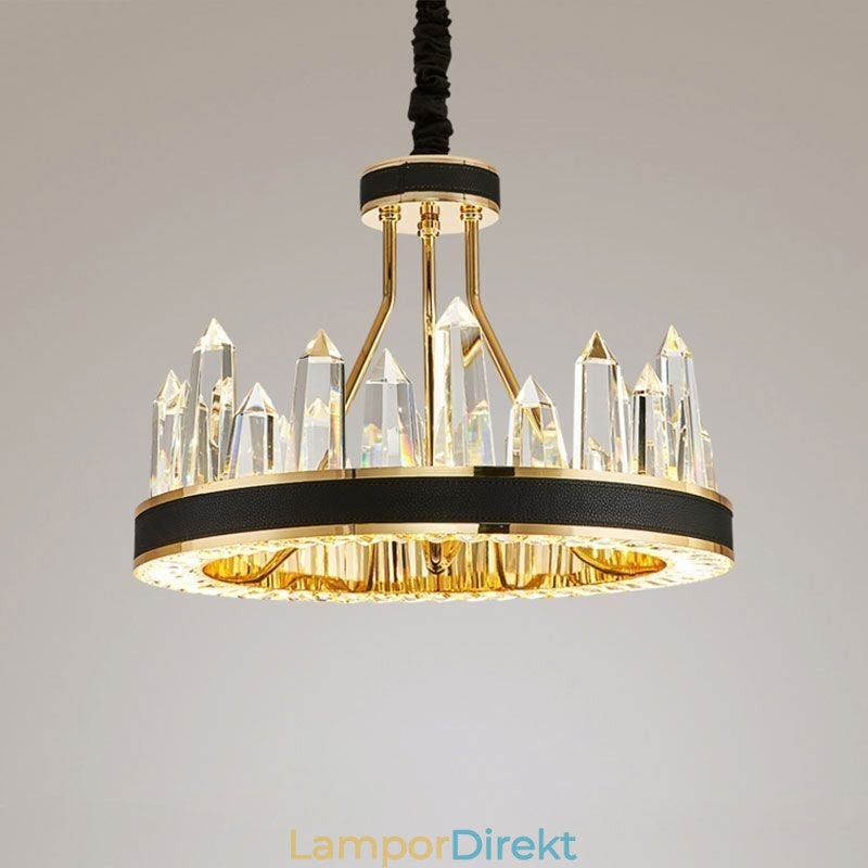 Modern Kristall Taklampa Cirkel Kristall Taklampa