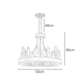 Modern Kristall Taklampa Cirkel Kristall Taklampa