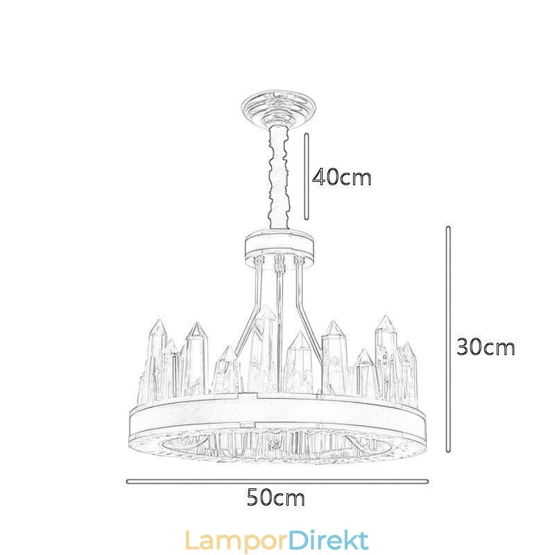 Modern Kristall Taklampa Cirkel Kristall Taklampa