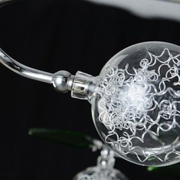 Ljuskrona 6 Light Country Aluminium Glas Krom
