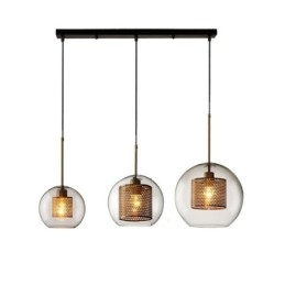 Minimalistisk Glas Cluster Pendel Light 3 Light Ceiling Light Island
