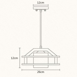 Nordic Style Ek Pendellampa Med Frostat Glas Lampskärm Cafe