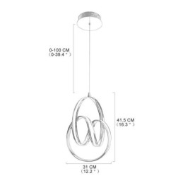 Modern Minimalistisk Pendellampa Unik Circular Twist Light Fixture Island
