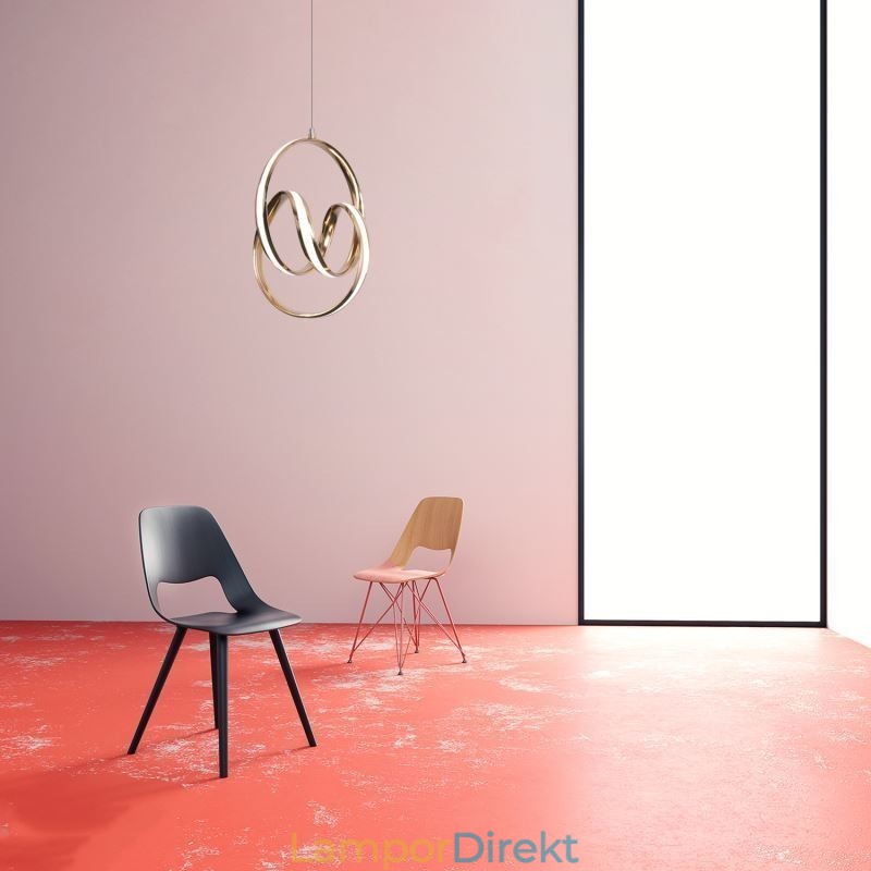 Modern Minimalistisk Pendellampa Unik Circular Twist Light Fixture Island