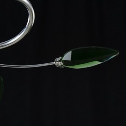 Ljuskrona 6 Light Country Aluminium Glas Krom