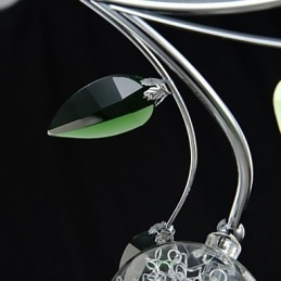 Ljuskrona 6 Light Country Aluminium Glas Krom