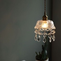 Elegant Glas Taklampa Enkelt Huvud Mini Pendellampa