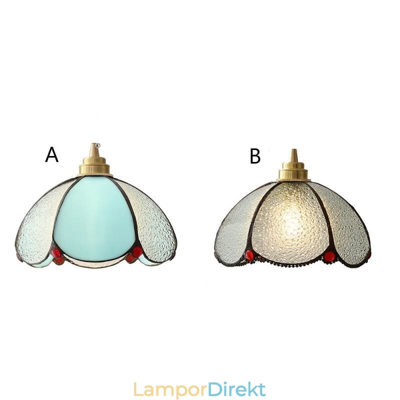 Minimalistisk Kronbladslampa I Glas Pendellampa Med Ett Enda Huvud