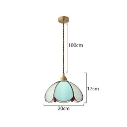 Minimalistisk Kronbladslampa I Glas Pendellampa Med Ett Enda Huvud