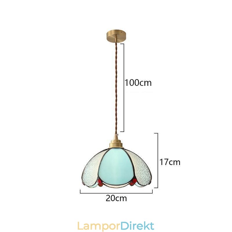 Minimalistisk Kronbladslampa I Glas Pendellampa Med Ett Enda Huvud