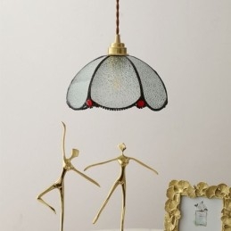 Minimalistisk Kronbladslampa I Glas Pendellampa Med Ett Enda Huvud