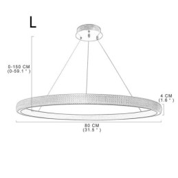 Ring Pendellampa Minimalistisk Akryl Armatur
