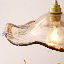 Lotus Leaf Glas Pendel Light Creative Dekorativ Ljusarmatur