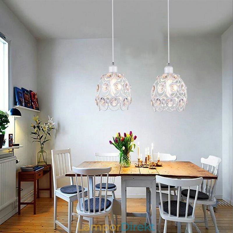 Hålkristall Järnhängande Lampa Island Idéer
