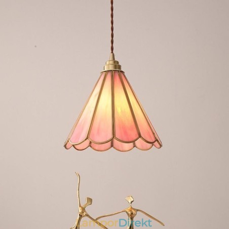 Pendellampa I Japansk Stil Retro Kronbladslampa Pendellampa I Japansk Stil Retro Kronbladslampa