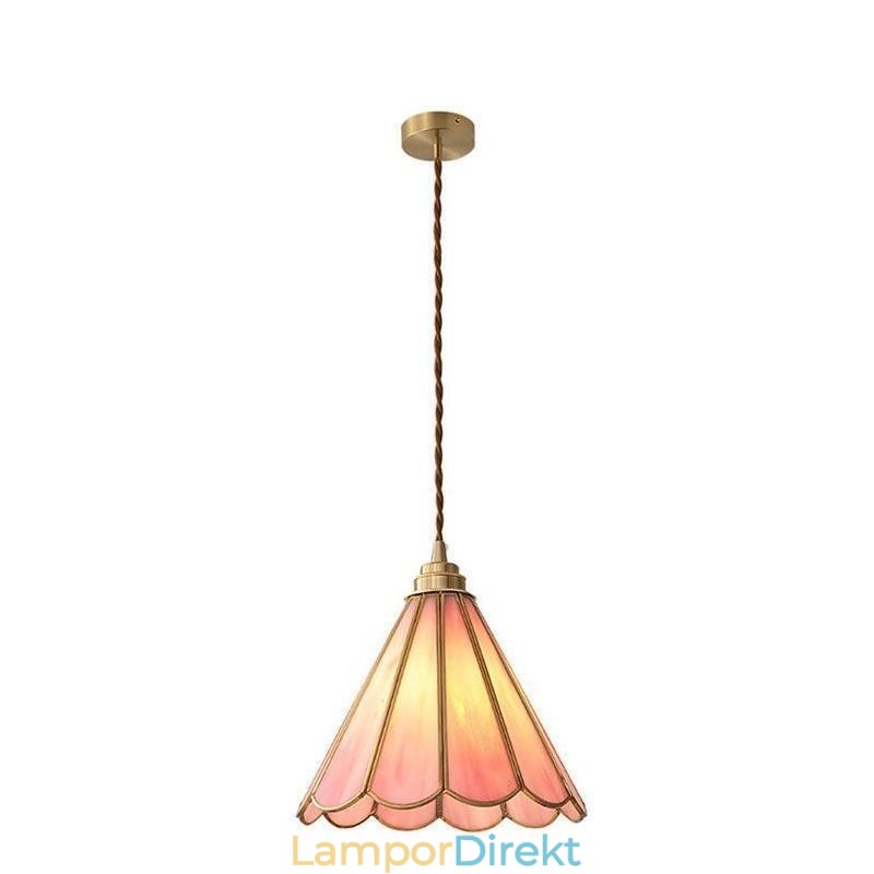 Pendellampa I Japansk Stil Retro Kronbladslampa