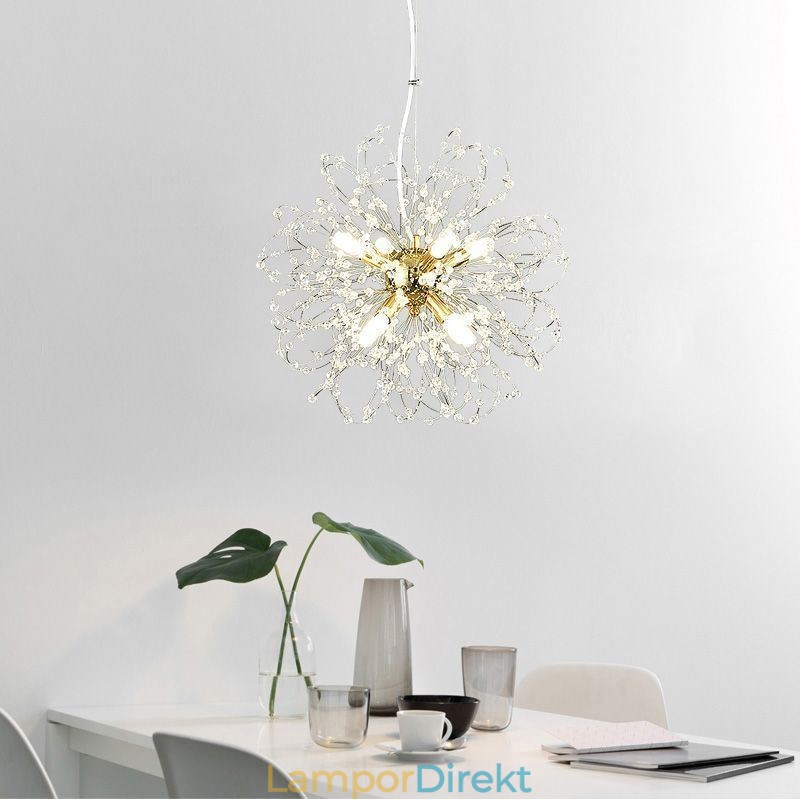 Maskros Crystal Pendel Light Elegant Ljuskrona