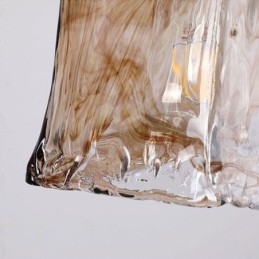 Unik Mini Glas Taklampa Japansk Stil Bärnstensfärgad Dekorativ Belysning