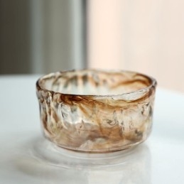 Unik Mini Glas Taklampa Japansk Stil Bärnstensfärgad Dekorativ Belysning