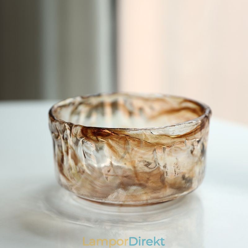 Unik Mini Glas Taklampa Japansk Stil Bärnstensfärgad Dekorativ Belysning