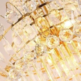 Elegant Lång Hängande Kristallkrona