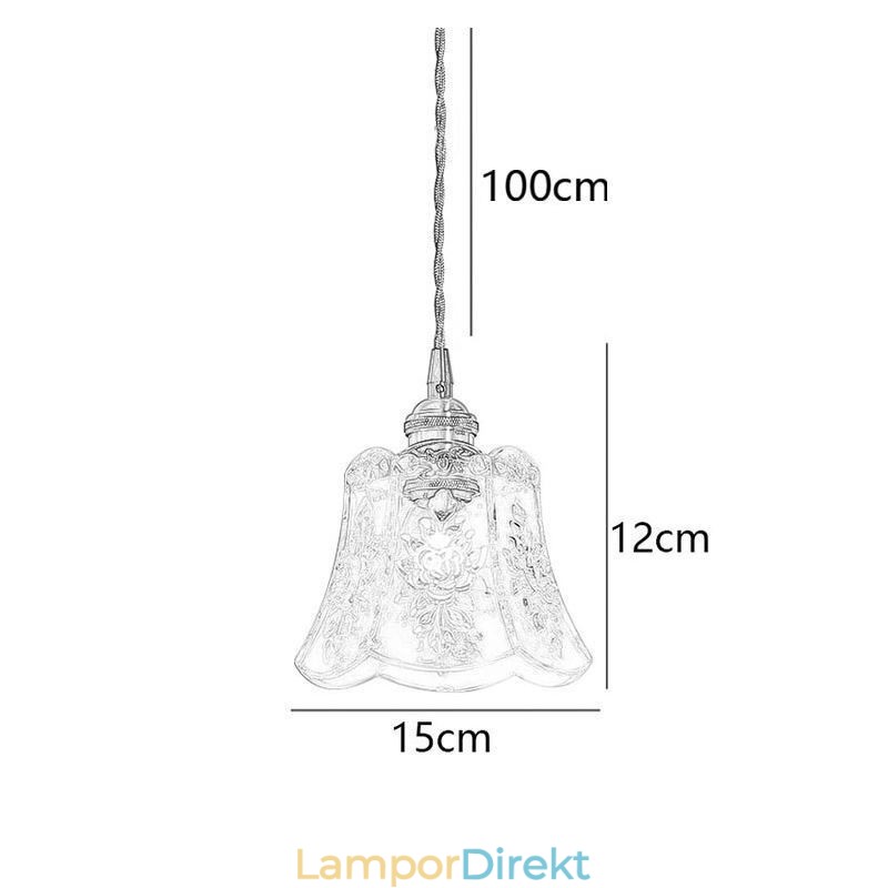 Blomster Taklampa Minimalistisk Dekorativ Glasarmatur