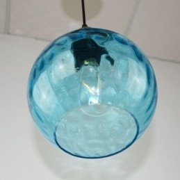 Contemporary Glass Pendel Light Runt Vatten Mönster Glas Pendel Lampa
