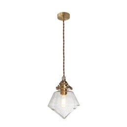 1 Ljus Diamond Glass Pendel Light Bubble Glass Light Armature