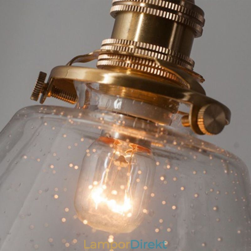 1 Ljus Diamond Glass Pendel Light Bubble Glass Light Armature