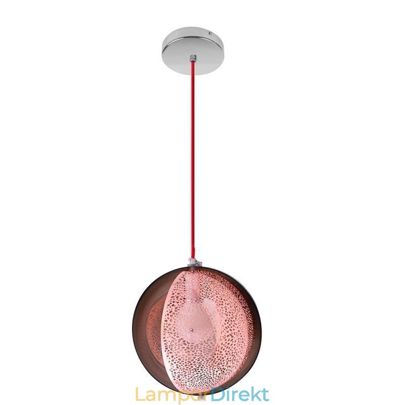 Modern Roséguld Taklampa Halvrunda Glas Lampskärm Dekorativa Ljus Café