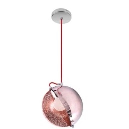 Modern Roséguld Taklampa Halvrunda Glas Lampskärm Dekorativa Ljus Café
