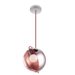 Modern Roséguld Taklampa Halvrunda Glas Lampskärm Dekorativa Ljus Café