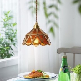 Retro Taklampa I Glas I Japansk Stil