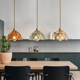 Retro Taklampa I Glas I Japansk Stil