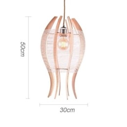 Diy Nordic Wood Fish Pendellampa