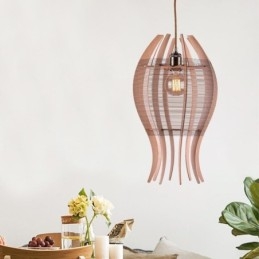 Diy Nordic Wood Fish Pendellampa