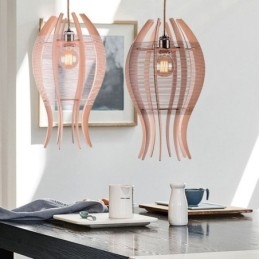 Diy Nordic Wood Fish Pendellampa