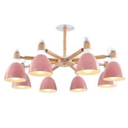 Nordic Macaron Pendelljus Creative Wood Chandelier