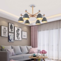 Nordic Macaron Pendelljus Creative Wood Chandelier