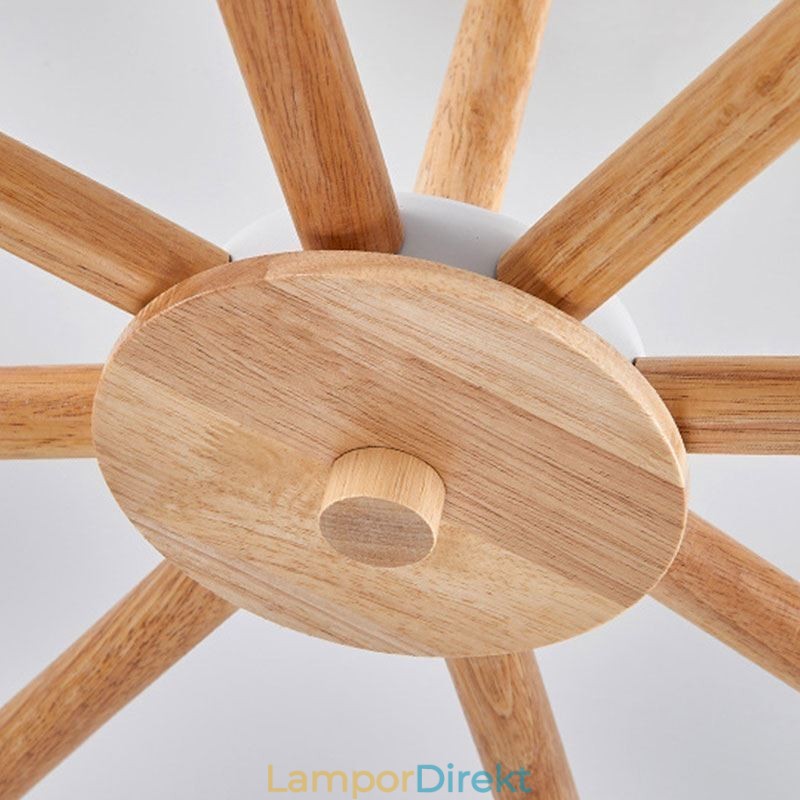 Nordic Macaron Pendelljus Creative Wood Chandelier