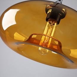 Modern Karakteristisk 1 Ljushänge Med Transparent Glasskärm