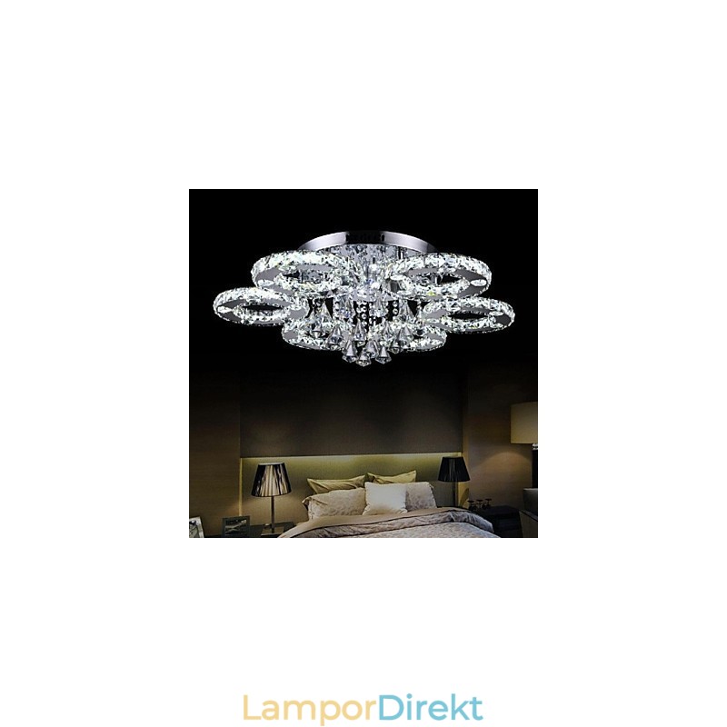 Modern Och Modern Kristallkrom Metall Infälld Montering