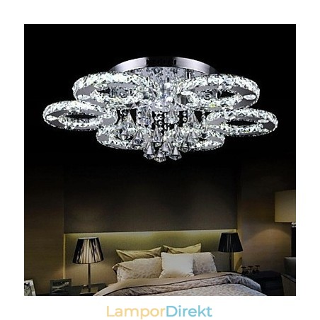 Modern Och Modern Kristallkrom Metall Infälld Montering